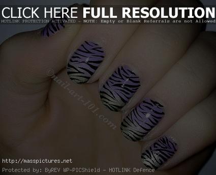 zebra nail art