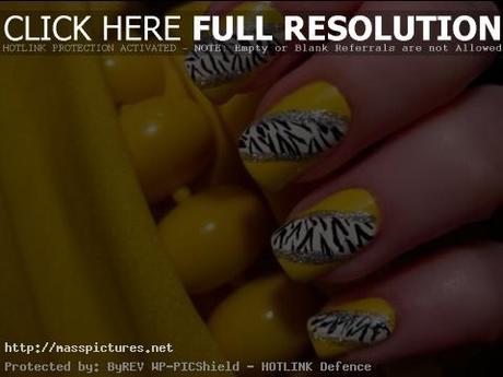 zebra nail art