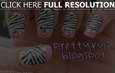 zebra nail art