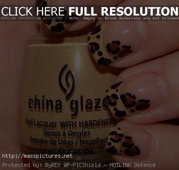 leopard nail art