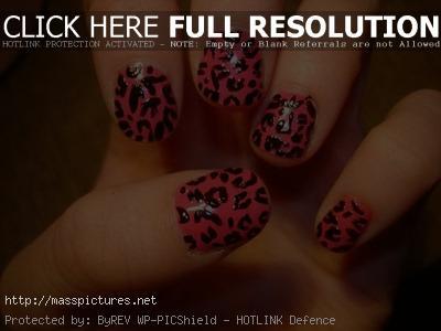 leopard nail art