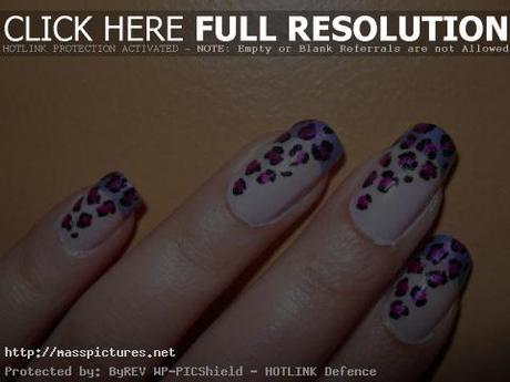 leopard nail art
