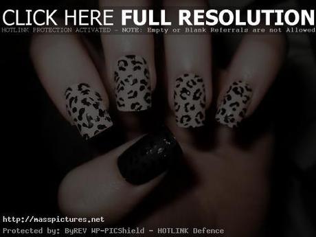 leopard nail art