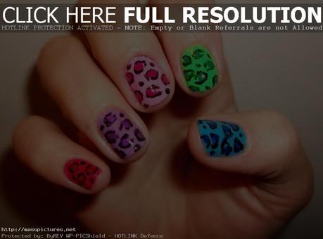 leopard nail art