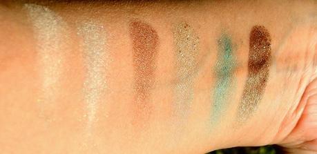 Pixi Mesmerizing Mineral Palette Emerald Swatches 