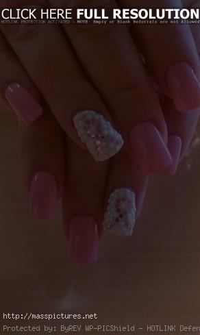 breast cancer nail art