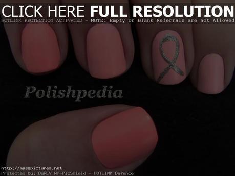 breast cancer nail art
