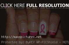 breast cancer nail art