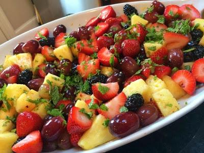 Summer Fruit Salad with Orange Vanilla Syrup