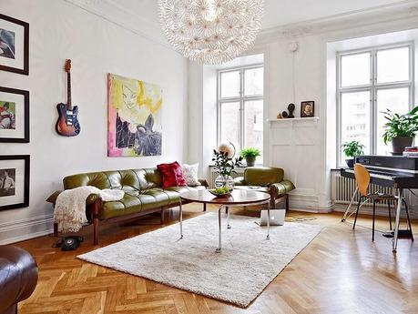 musical instruments in living rooms