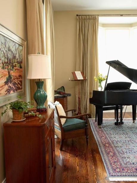 musical instruments in living rooms