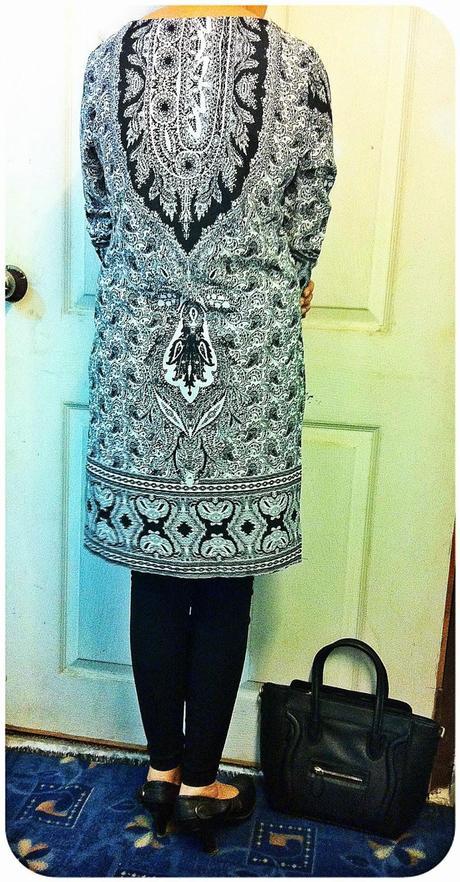 OOTD: Black and White Paisley