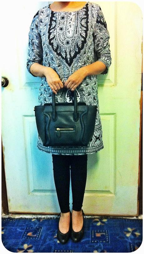 OOTD: Black and White Paisley