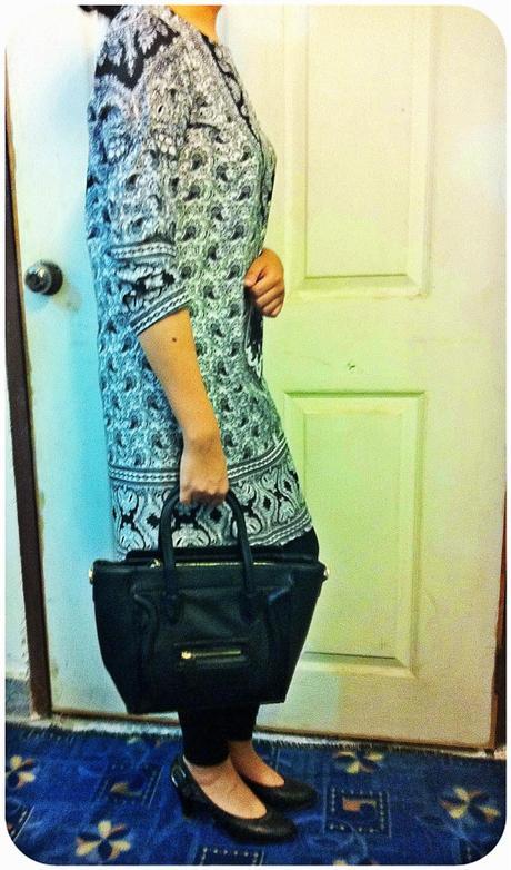 OOTD: Black and White Paisley
