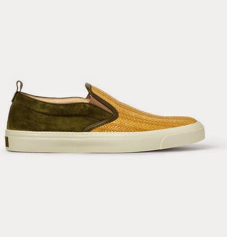 Easy Weave With Ease:  Gucci Woven Straw And Suede Slip-On Sneakers