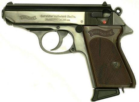 The Literary James Bond Bond's Walther PPK, like the one pictured, was a .32 (7.65 mm) model. The magazines had an extended spur to accommodate his large hands.