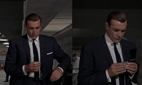 The Literary James Bond Connery is fascinated by the GPS tracker that Q gives him.