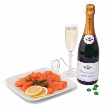 The Literary James Bond Smoked salmon and champagne, a favorite lunch of James Bond.