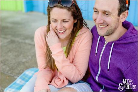 Gorgeous engaged couple at North BEach Engagement Shoot