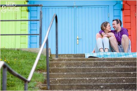 Engagement photography at north beach rainbow huts