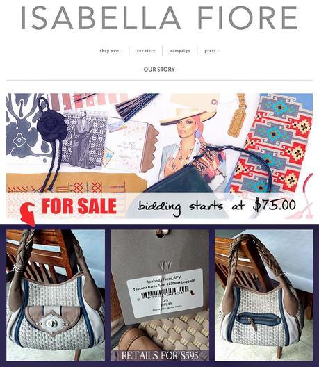 Isabella Fiore Handbag for sale on ebay via Cropped Stories