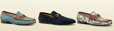 The horsebit loafer by Gucci is one of the most famous shoes. here you can see the denim version, the suede one and the canvas version.