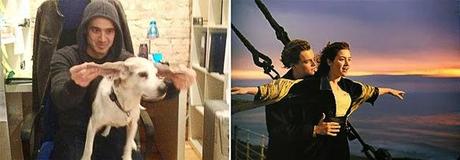 DOG Reenacts Romantic Scene from Iconic Films with Man!