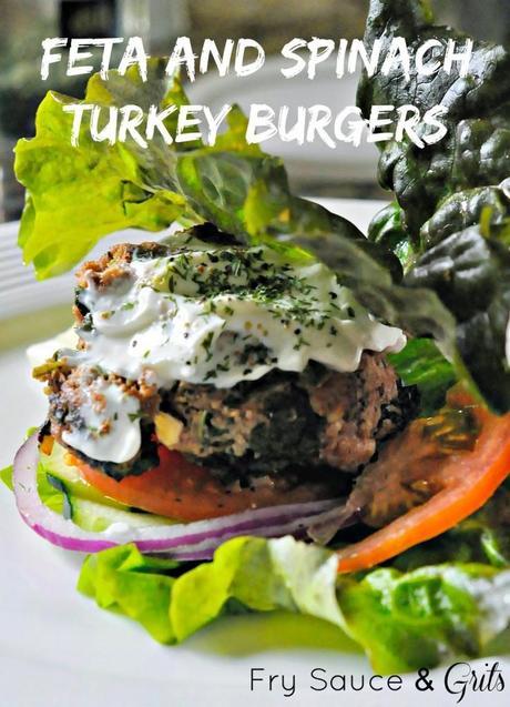 Feta Spinach Turkey Burgers from Fry Sauce and Grits