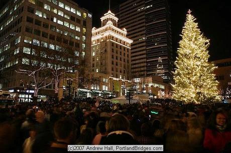 Portland Christmas Tree Lighting Pioneer Square 2007