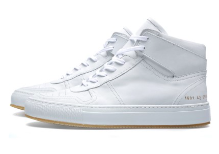 Great Heights In White:  Common Projects B-Ball High Sneaker