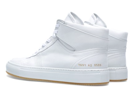 Great Heights In White:  Common Projects B-Ball High Sneaker