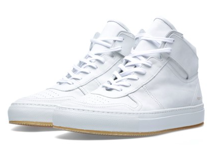 Great Heights In White:  Common Projects B-Ball High Sneaker