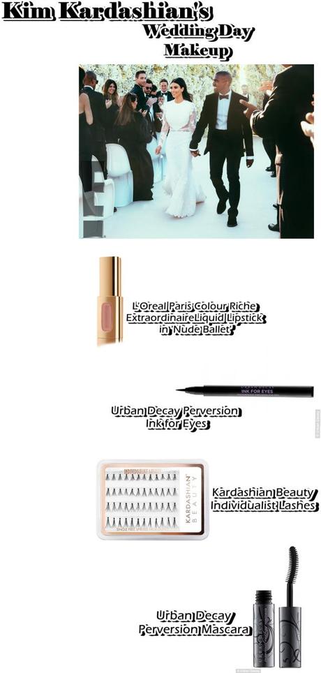 kim kardashians wedding day makeup