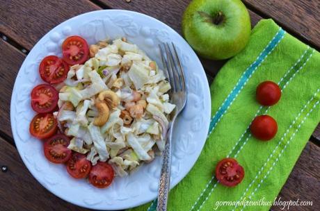 Guest Blogger: Gormandize – Fennel & Cabbage Tahini Slaw with Chickpeas and Cashews