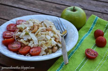 Guest Blogger: Gormandize – Fennel & Cabbage Tahini Slaw with Chickpeas and Cashews