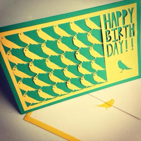 Happy Birthday card – Canaries themed