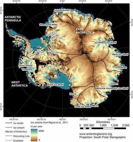 Human-Destabilized Antarctica Capable of Glacial Outbursts Contributing to Sea Level Rise of 14+ Feet Per Century