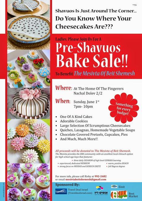 Pre-Shavuos Bake Sale in RBS
