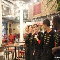 Restaurant Staff waiting to greet the public