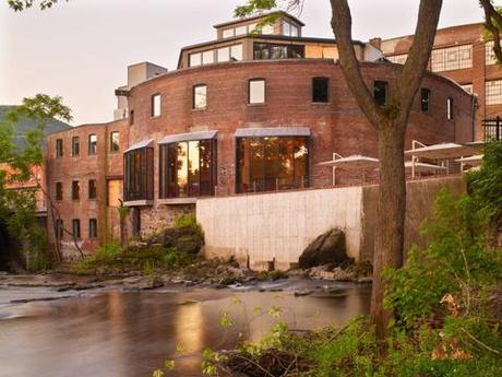 roundhouse hotel brick facade