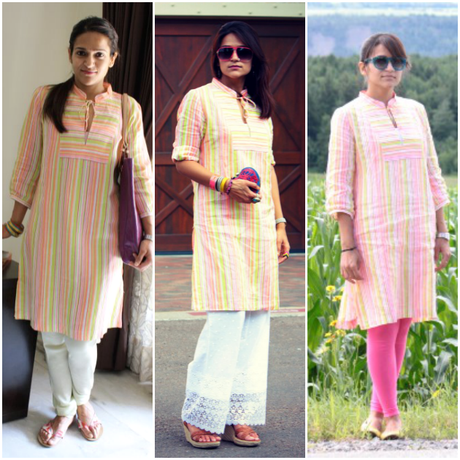 Three Ways To Style Striped Tunic, Tanvii.com