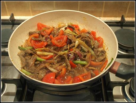 Stir-fried Beef in Black Bean sauce