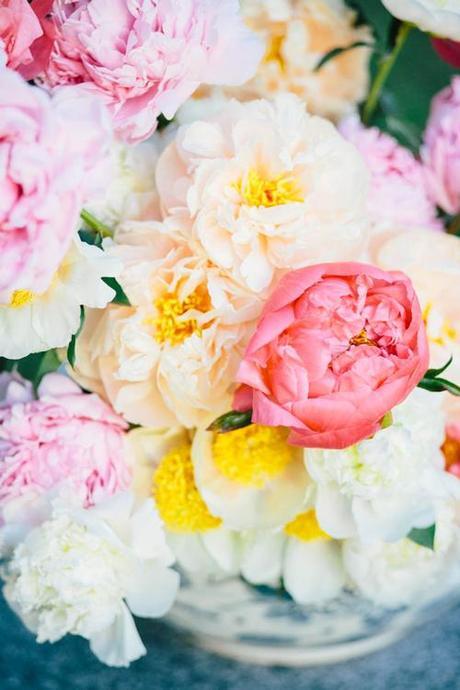 Peonies. Photo by Kate Osborne. Flowers by Tinge Floral. 