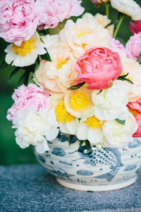 Peonies. Photo by Kate Osborne. Flowers by Tinge Floral. 