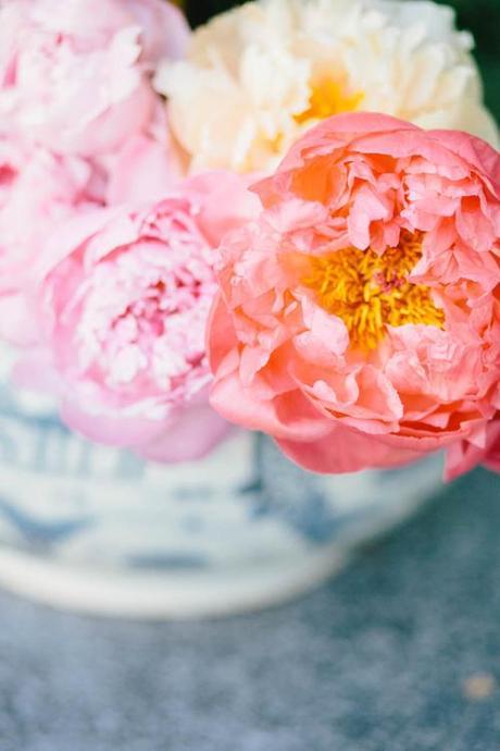 Peonies. Photo by Kate Osborne. Flowers by Tinge Floral. 