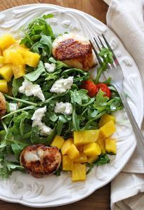 Scallops-Beets-Goat-Cheese-and-Arugula-Salad