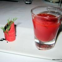 Watermelon and goat cheese Amuse Bouche