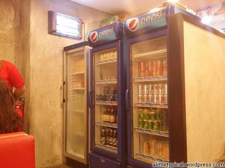 My friend and I were seated beside the soft drink fridge. You can order the Korean beverage.