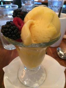 dessert mango sorbet