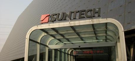 The world's largest building integrated solar facade at Suntech headquarters, Wuxi, China.